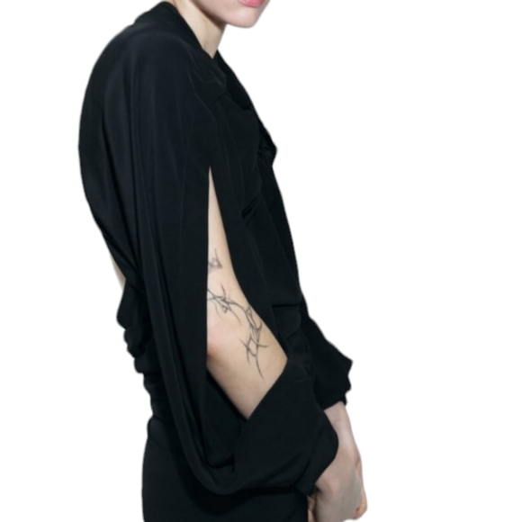 Zara Limited Edition Cape Sleeve Dress Size XS - Picture 12 of 15